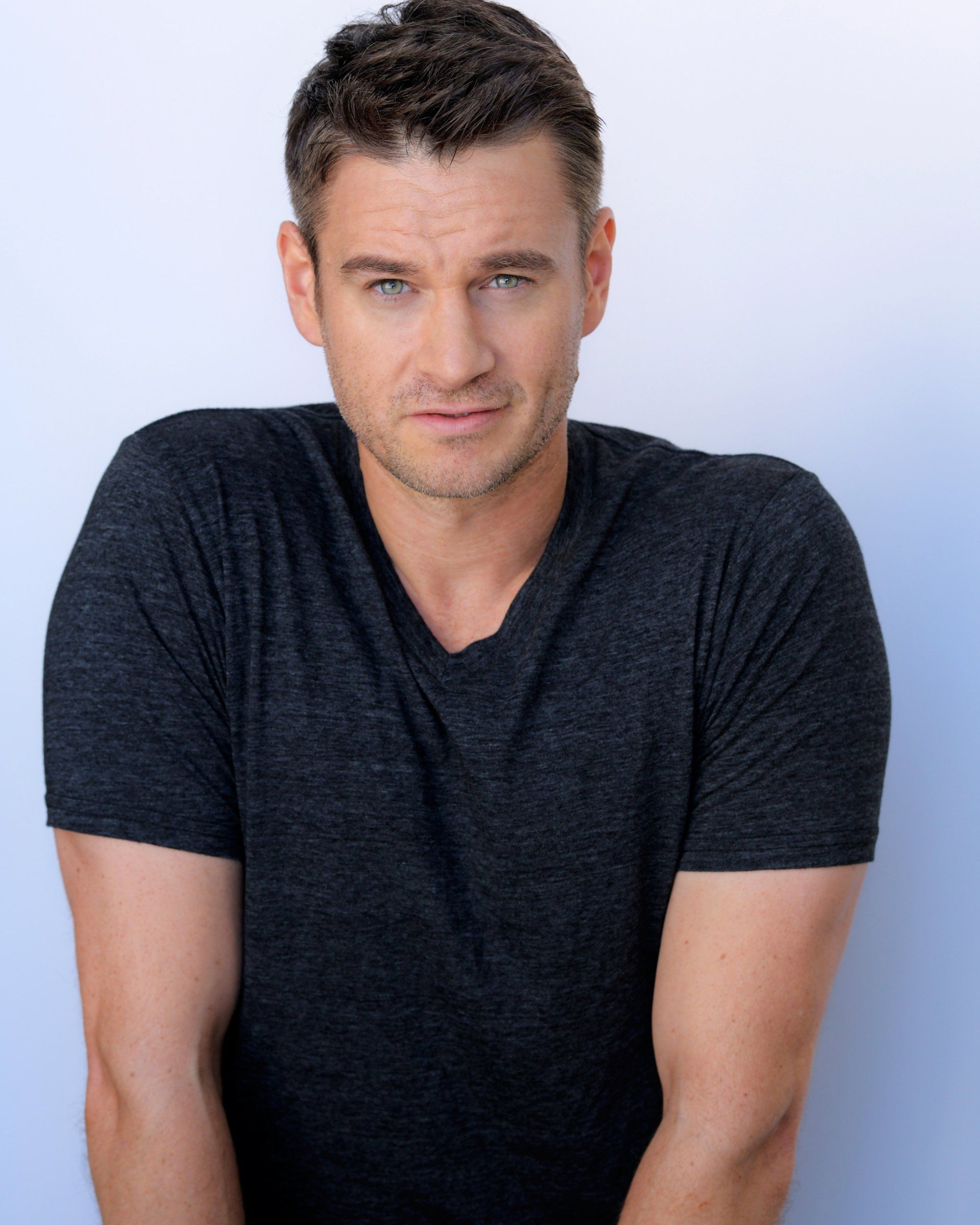 Clark Moore — studio headshot, t-shirt